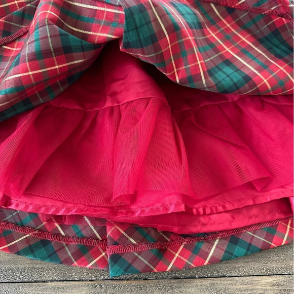 NWT Gymboree girls Plaid Holiday Skirt A Royal Christmas Bow Red Green Gold New - Picture 3 of 6